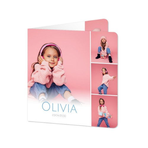 Falt-Grusskarte quadratisch mit abgerundeten Ecken 14,3 x 14,3 cm