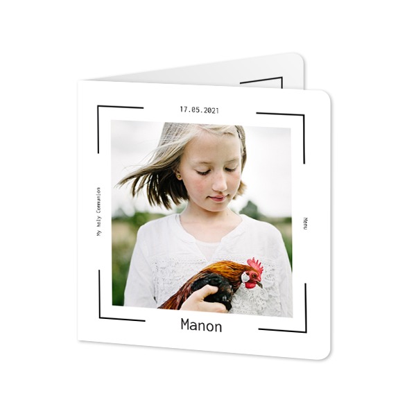 Folded Card square rounded corners 14,3 x 14,3 cm