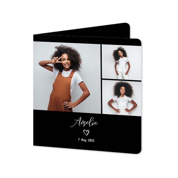 Folded Card square rounded corners 14,3 x 14,3 cm Folded Card square rounded corners 14,3 x 14,3 cm