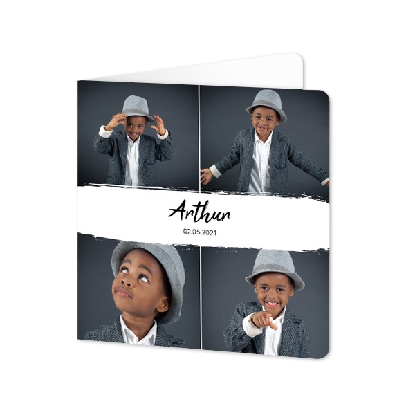 Folded Card square rounded corners 14,3 x 14,3 cm