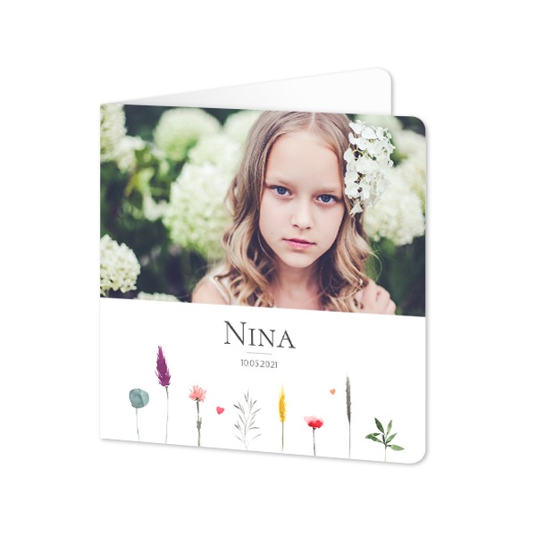Folded Card square rounded corners 14,3 x 14,3 cm