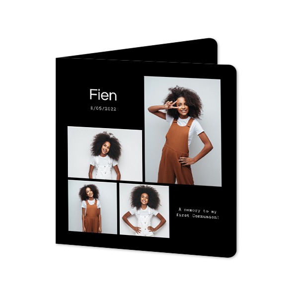 Falt-Grusskarte quadratisch mit abgerundeten Ecken 14,3 x 14,3 cm