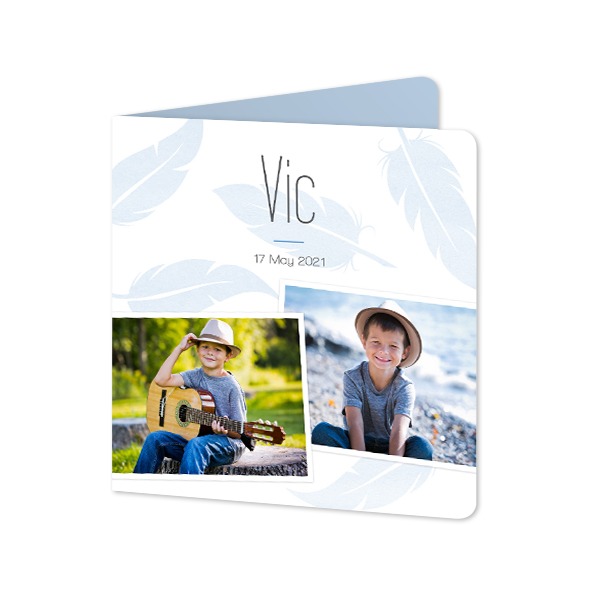 Folded Card square rounded corners 14,3 x 14,3 cm