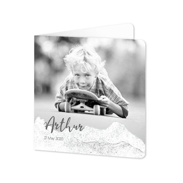 Folded Card square rounded corners 14,3 x 14,3 cm