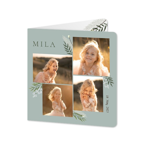 Taitekortit Neliö pyöristetyillä kulmilla 14,3 x 14,3 cm