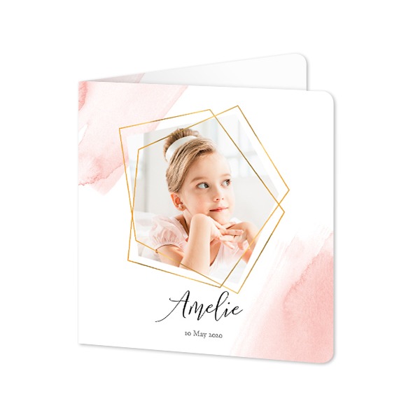 Folded Card square rounded corners 14,3 x 14,3 cm