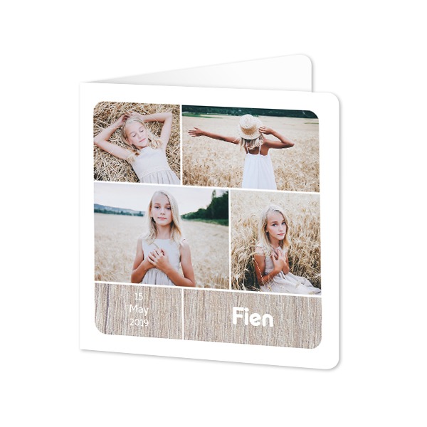 Folded Card square rounded corners 14,3 x 14,3 cm Folded Card square rounded corners 14,3 x 14,3 cm