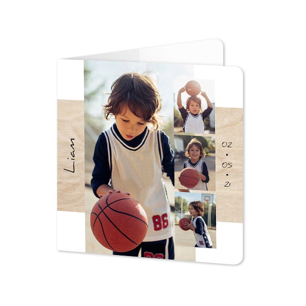 Folded Card square rounded corners 14,3 x 14,3 cm