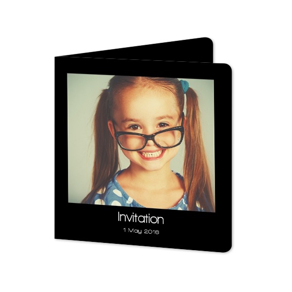 Gevouwen Kaart vierkant met ronde hoeken 14,3 x 14,3 cm