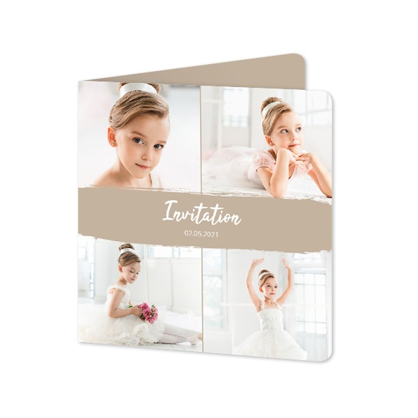 Folded Card square rounded corners 14,3 x 14,3 cm