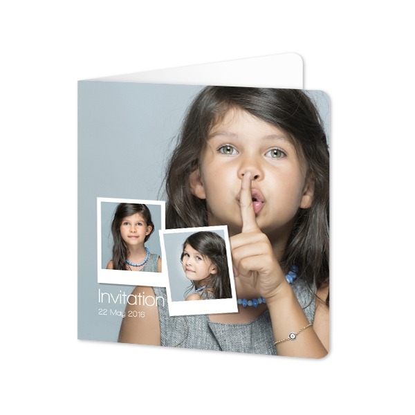 Gevouwen wenskaart vierkant met ronde hoeken 14,3 x 14,3 cm