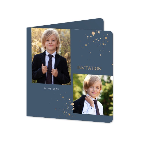 Folded Card square rounded corners 14,3 x 14,3 cm