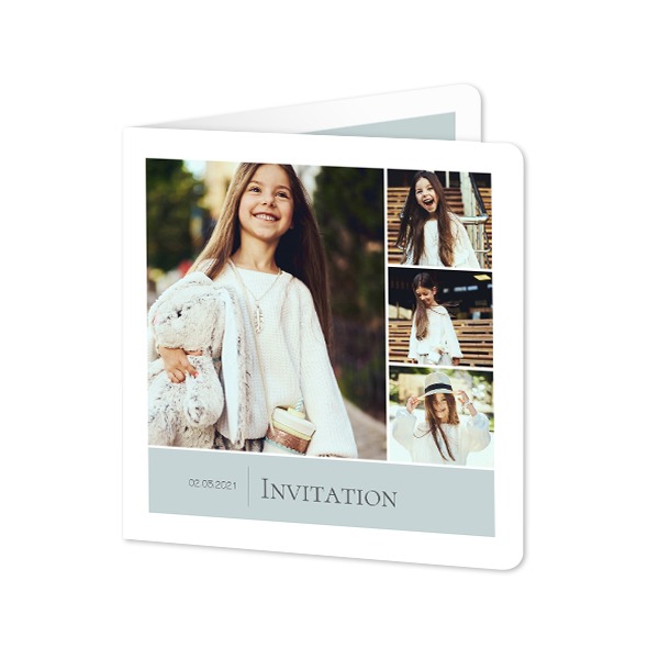 Folded Card square rounded corners 14,3 x 14,3 cm