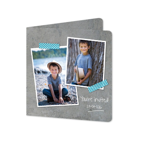 Folded Card square rounded corners 14,3 x 14,3 cm
