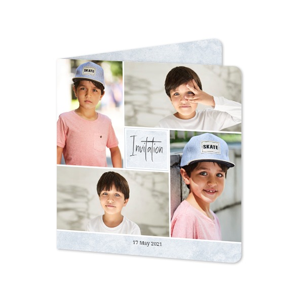 Folded Card square rounded corners 14,3 x 14,3 cm