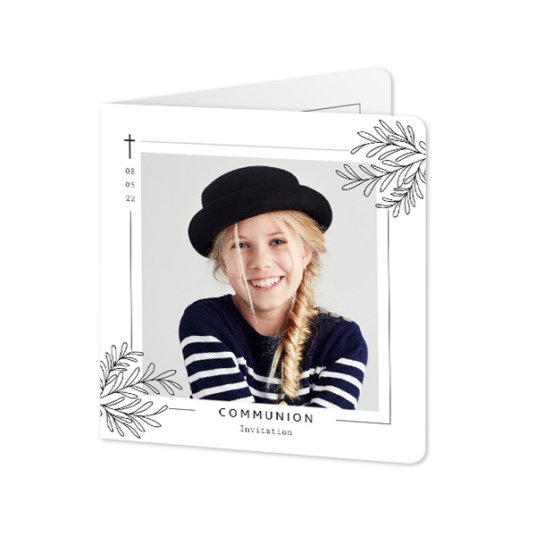 Folded Card square rounded corners 14,3 x 14,3 cm