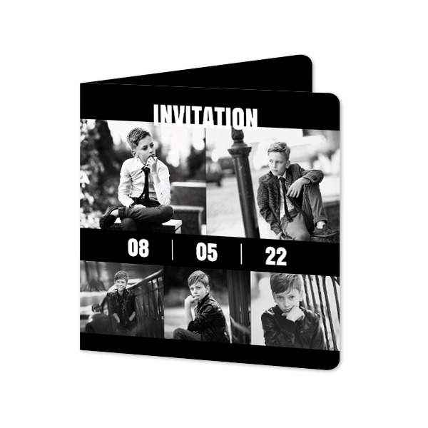 Folded Card square rounded corners 14,3 x 14,3 cm