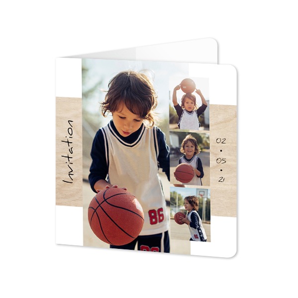 Folded Card square rounded corners 14,3 x 14,3 cm