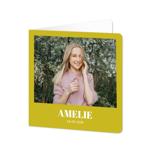 Foldede Fotokort kvadratisk runde hjørner 14,3 x 14,3 cm