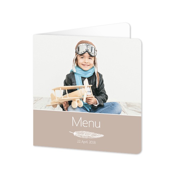 Folded Card square rounded corners 14,3 x 14,3 cm