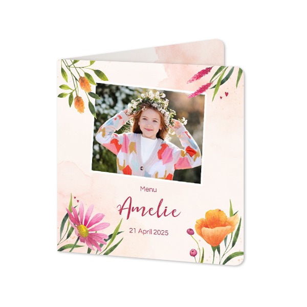 Folded Card square rounded corners 14,3 x 14,3 cm