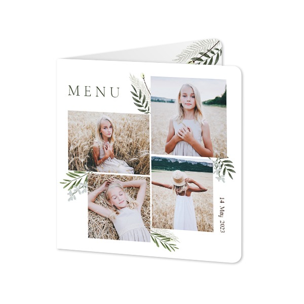 Folded Card square rounded corners 14,3 x 14,3 cm