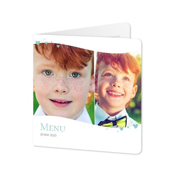 Folded Card square rounded corners 14,3 x 14,3 cm