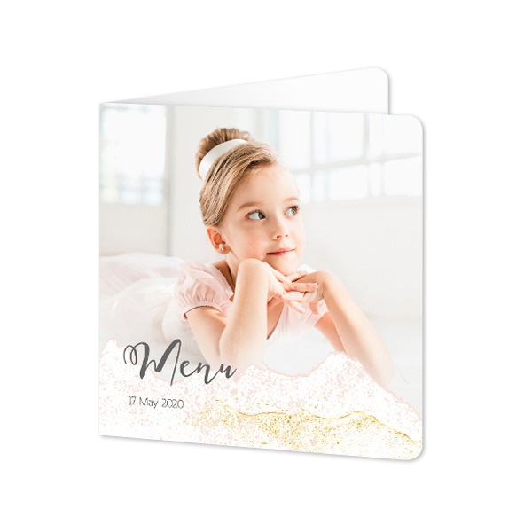 Folded Card square rounded corners 14,3 x 14,3 cm