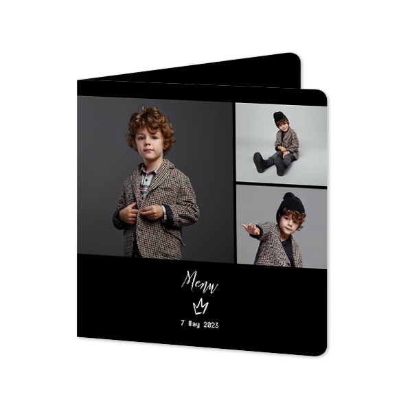 Folded Card square rounded corners 14,3 x 14,3 cm