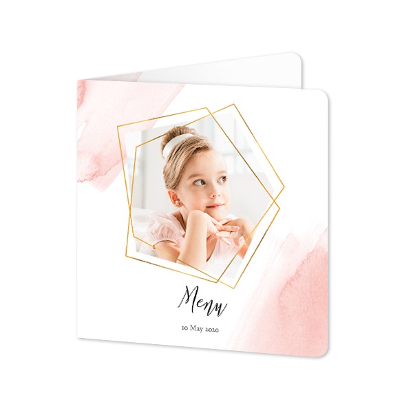 Folded Card square rounded corners 14,3 x 14,3 cm