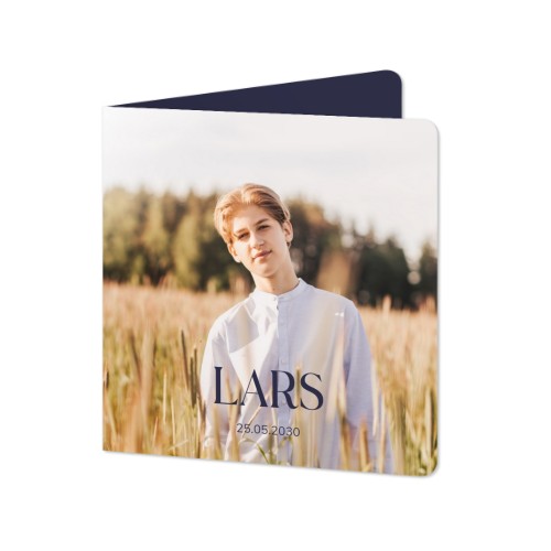 Folded Card square rounded corners 14,3 x 14,3 cm