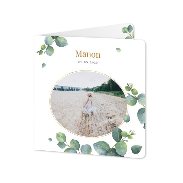 Folded Card square rounded corners 14,3 x 14,3 cm