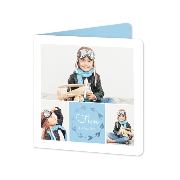 Folded Card square rounded corners 14,3 x 14,3 cm