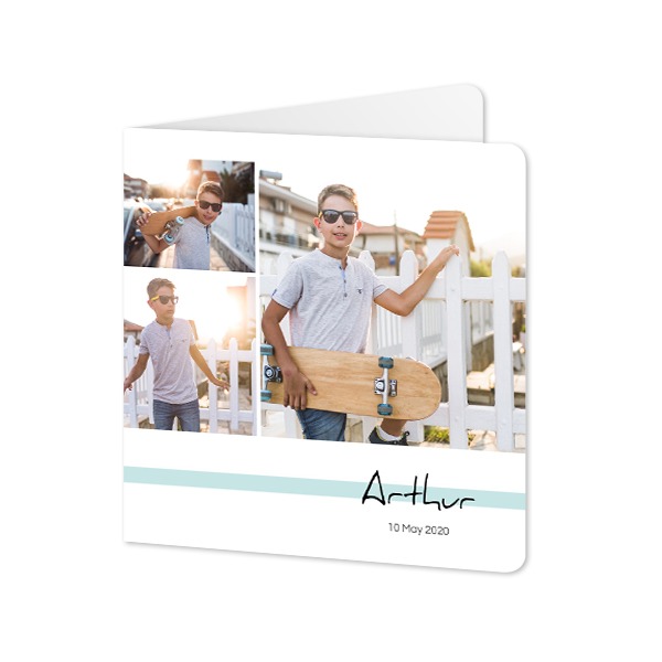 Folded Card square rounded corners 14,3 x 14,3 cm