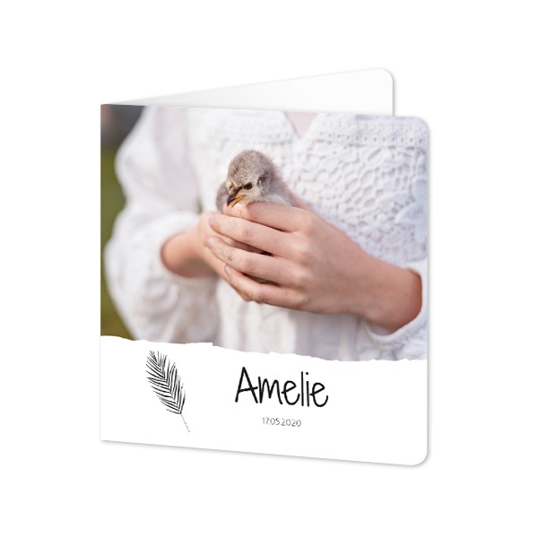 Foldede Fotokort kvadratisk runde hjørner 14,3 x 14,3 cm