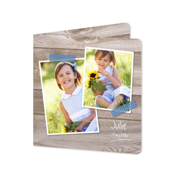 Folded Card square rounded corners 14,3 x 14,3 cm