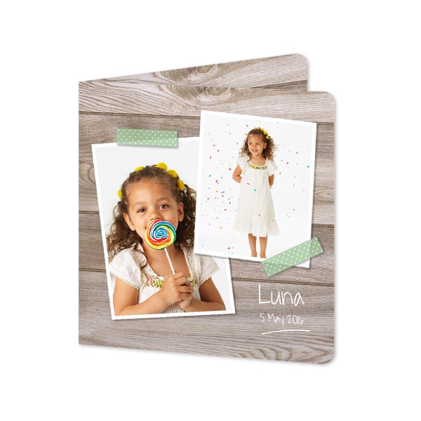 Folded Card square rounded corners 14,3 x 14,3 cm