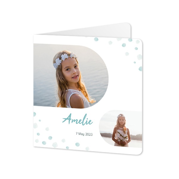 Faire-part 2 volets Carré coins arrondis 14,3 x 14,3 cm Faire-part 2 volets Carré coins arrondis 14,3 x 14,3 cm