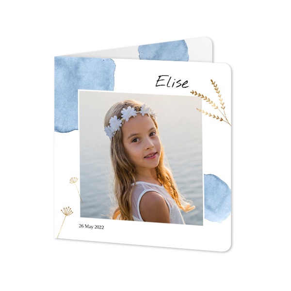 Folded Card square rounded corners 14,3 x 14,3 cm