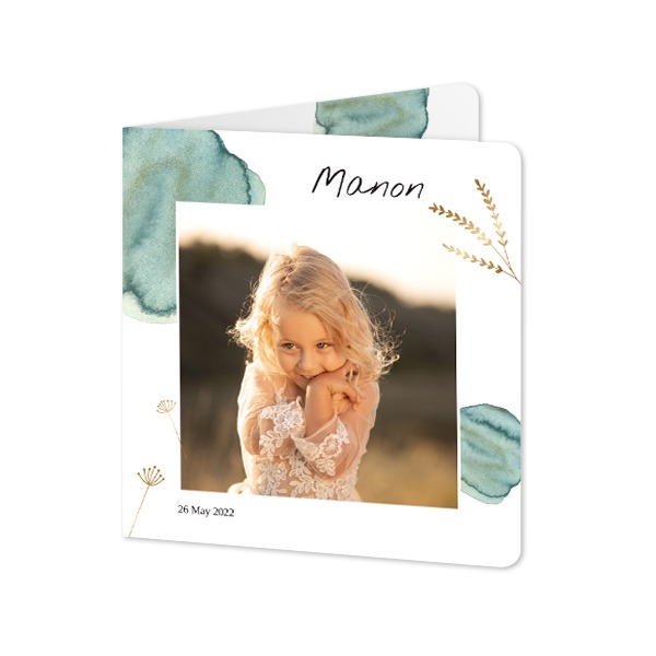 Folded Card square rounded corners 14,3 x 14,3 cm