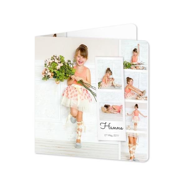 Folded Card square rounded corners 14,3 x 14,3 cm