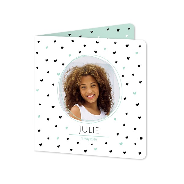 Folded Card square rounded corners 14,3 x 14,3 cm