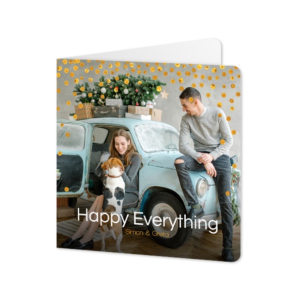 Foldede Fotokort kvadratisk runde hjørner 14,3 x 14,3 cm