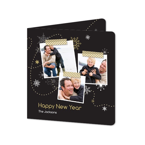 Doble Fotokort kvadratisk runde hjørner 14,3 x 14,3 cm