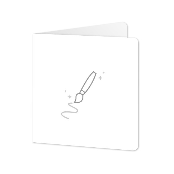 Folded Card square rounded corners 14,3 x 14,3 cm