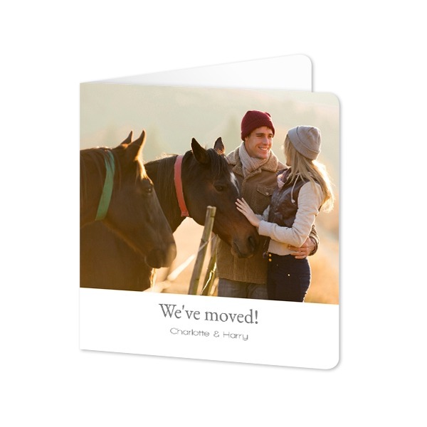 Gevouwen Kaart vierkant met ronde hoeken 14,3 x 14,3 cm