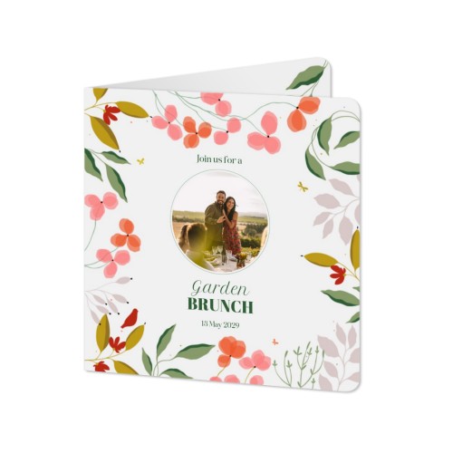 Folded Card square rounded corners 14,3 x 14,3 cm