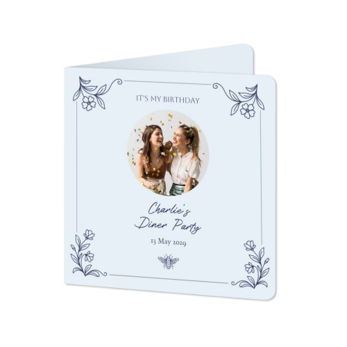 Foldede Fotokort kvadratisk runde hjørner 14,3 x 14,3 cm