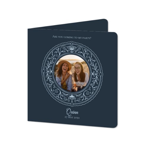 Folded Card square rounded corners 14,3 x 14,3 cm