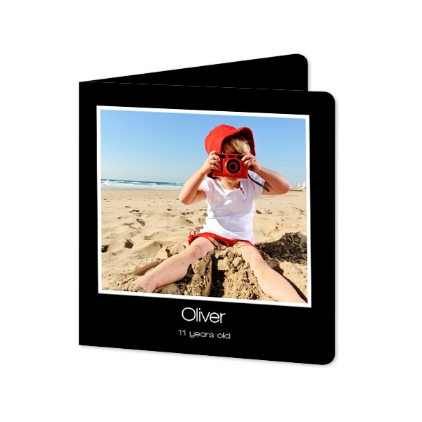 Faire-part 2 volets Carré coins arrondis 14,3 x 14,3 cm